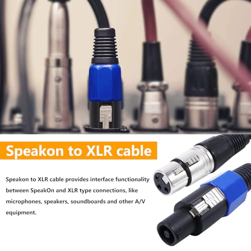 10FT Pack of 2 SpeakOn to XLR Cables
