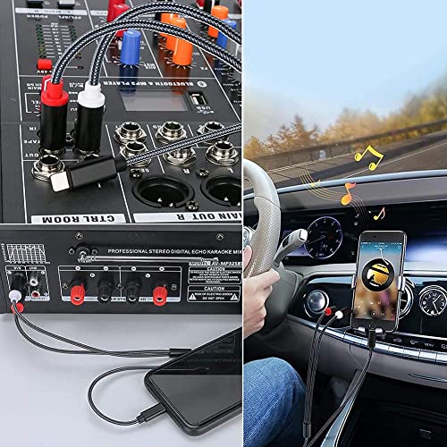 1M RCA Aux Cable for DJ Controller, Phone, Theater