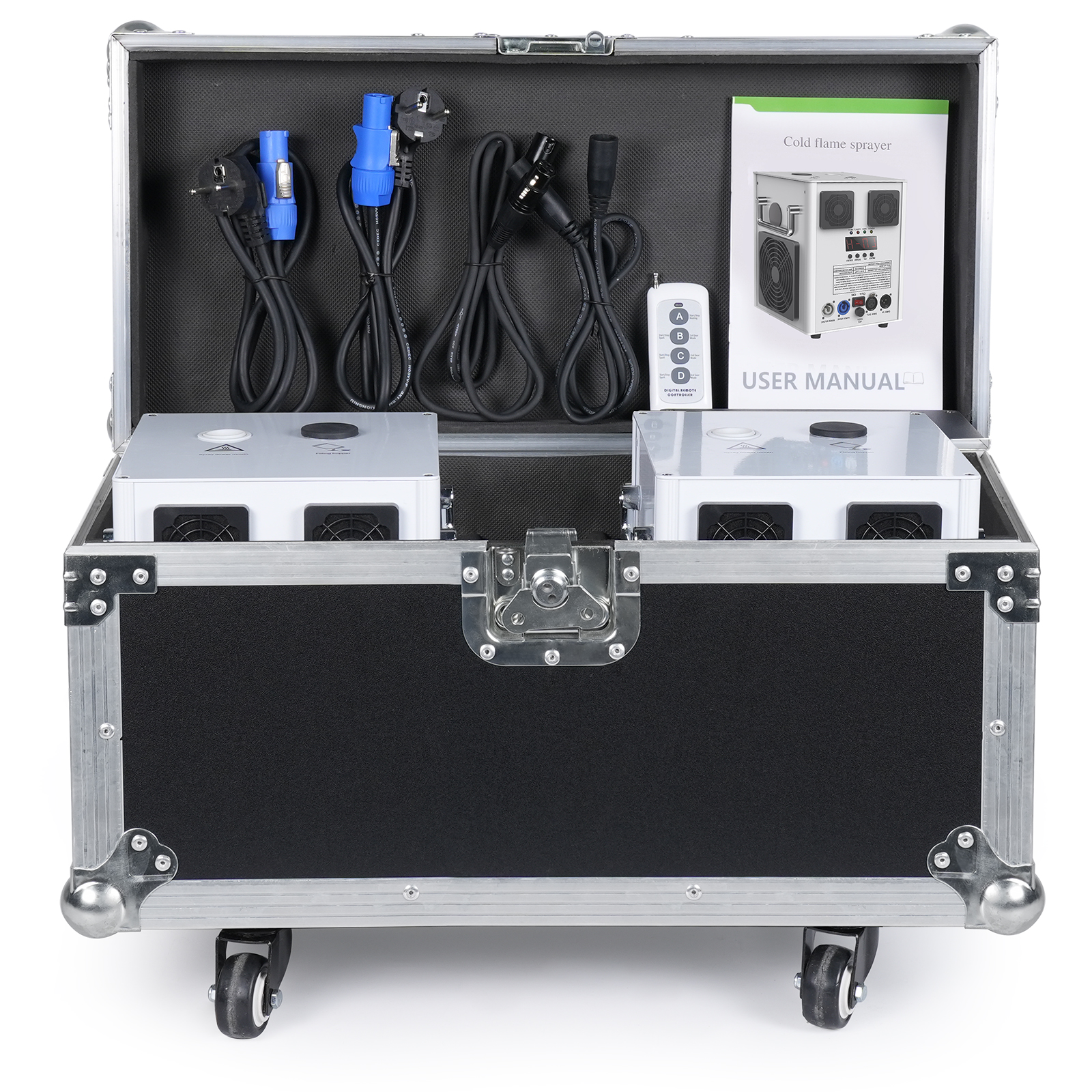 DJ Flight Case for 2 Cold Spark Firework Machines
