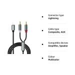 1M RCA Aux Cable for DJ Controller, Phone, Theater