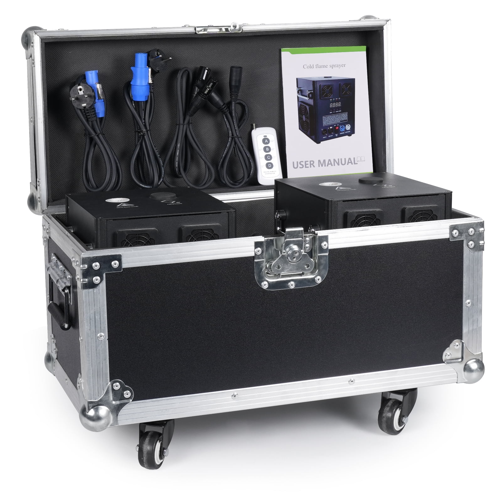 DJ Flight Case for 2 Cold Spark Firework Machines