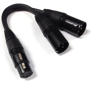 XLR Female to 2 Male Splitter Cable