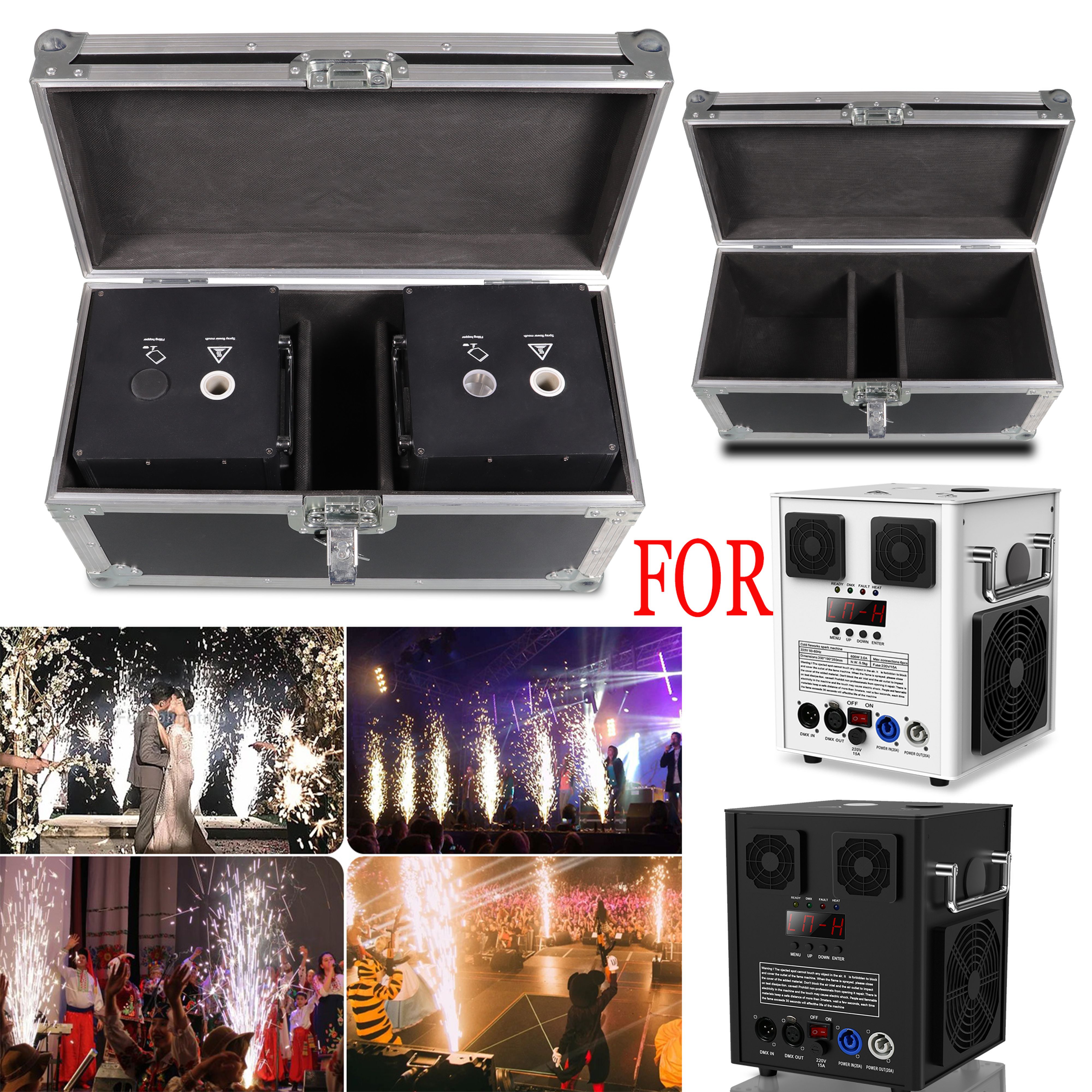 DJ Flight Case for 2 Cold Spark Firework Machines