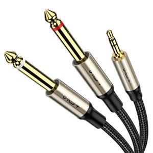 3.5mm to 6.35mm Audio Y Splitter Cable