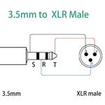 3.5mm to XLR Cable Adapter - 6.6ft