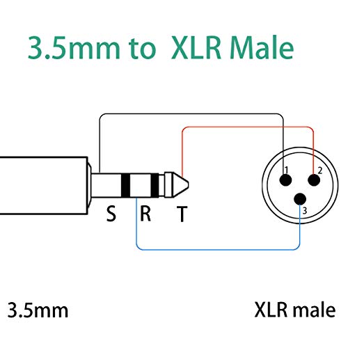 3.5mm to XLR Cable Adapter - 6.6ft