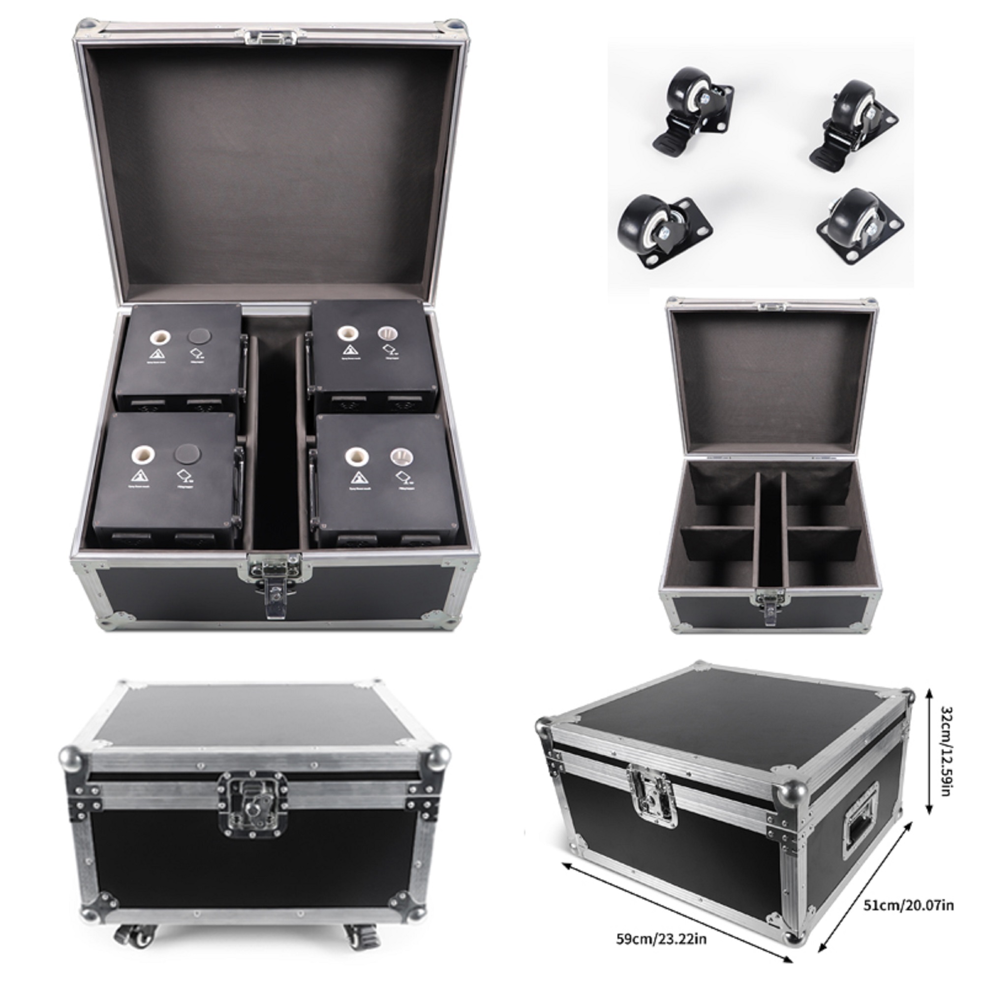 4-Piece DJ Cold Spark Firework Flight Case