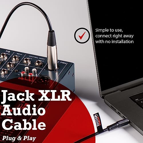 2m Stereo to XLR DJ Cable Adapter