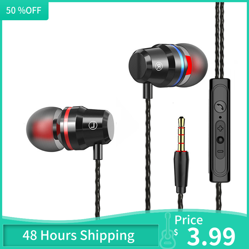 HD Sports Earphone with Microphone - 3.5mm Stereo