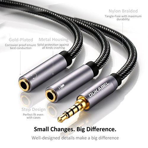 DUKABEL Headset Splitter for Gaming Headsets & Devices
