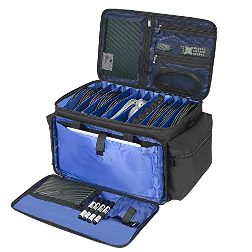 AKOZLIN DJ Cable Organizer Bag with Dividers