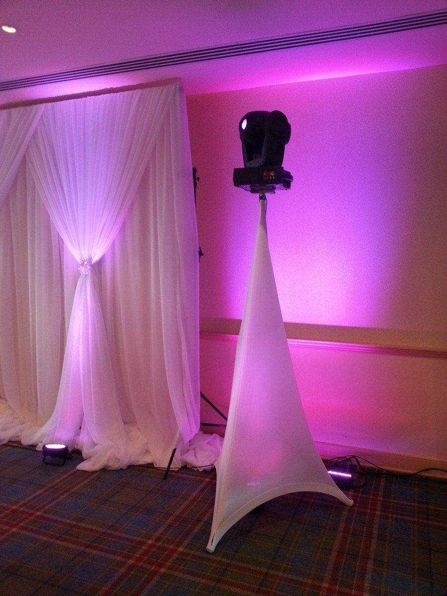 Double-Sided White Speaker Stand Scrims for DJs