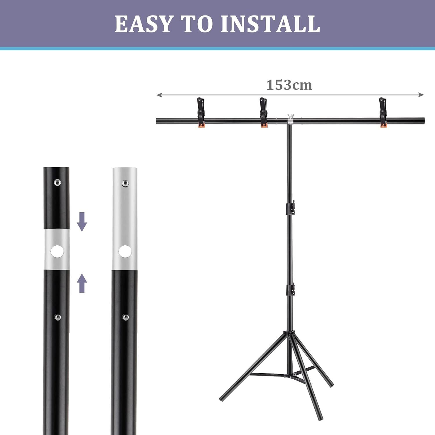 Adjustable T-Bar DJ Lighting Stand