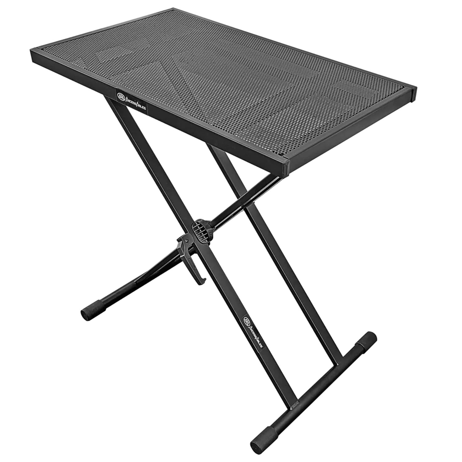AxcessAbles Double-X DJ Table Stand with Media Tray