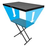 AxcessAbles Double-X DJ Table Stand with Media Tray