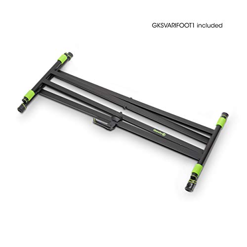 Gravity X-Form Double Keyboard Stand with Table Support