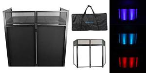 XL DJ event booth with built-in table