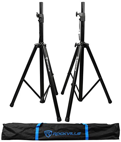 Rockville DJ PA Speaker Stands with Carrying Case