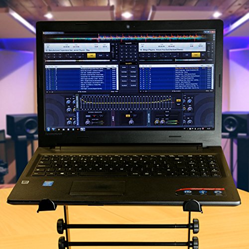 RockJam RJLP1 Adjustable Laptop & DJ Stand, Black
