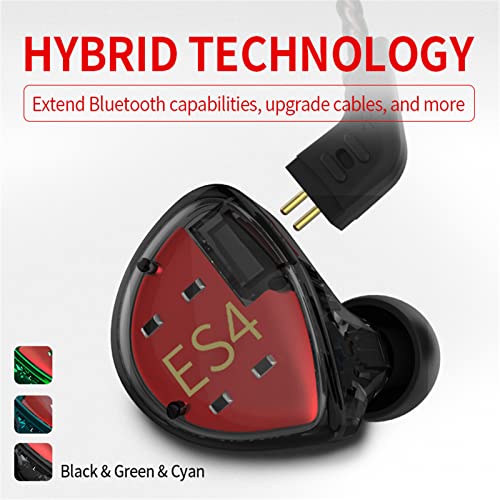 YINYOO KZ ES4 HiFi DJ Earphones (Blue Nomic)