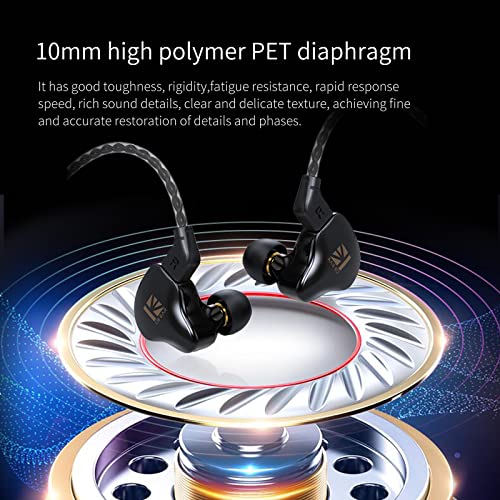 Black Yinyoo KBEAR KS1 Deep Bass Earphones
