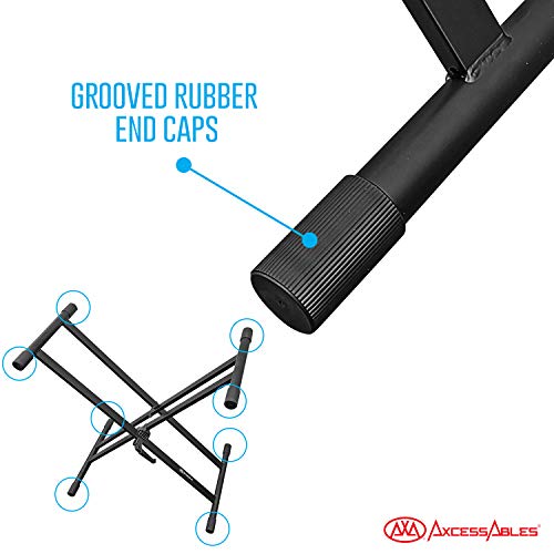 AxcessAbles Portable DJ Table Stand with Keyboard Tray