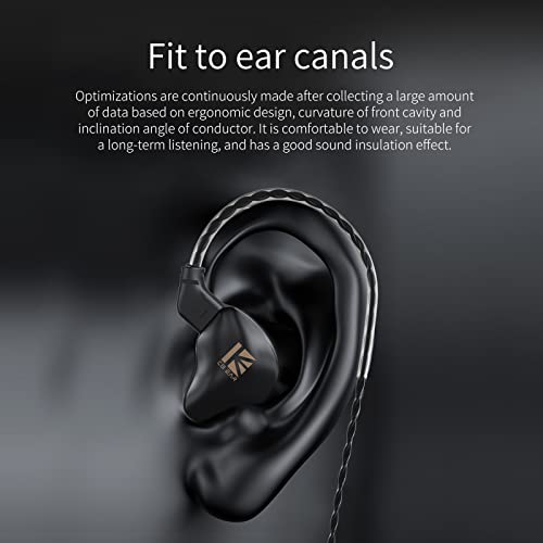 Black Yinyoo KBEAR KS1 Deep Bass Earphones