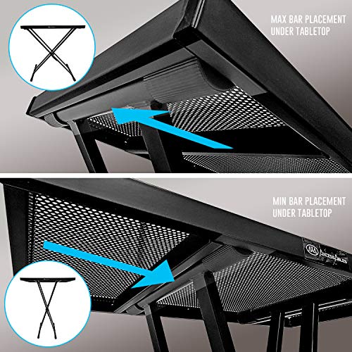 AxcessAbles Portable DJ Table Stand with Keyboard Tray
