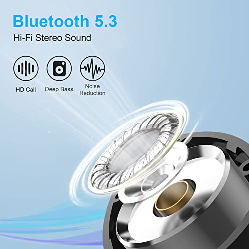 Bluetooth Sports Headphones with 50H Playtime & IP7 Waterproof