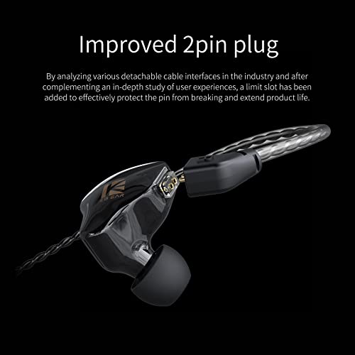 Black Yinyoo KBEAR KS1 Deep Bass Earphones
