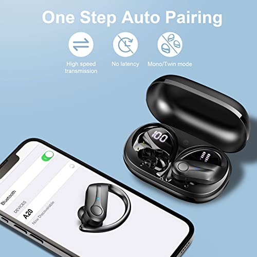 Bluetooth Sports Headphones with 50H Playtime & IP7 Waterproof