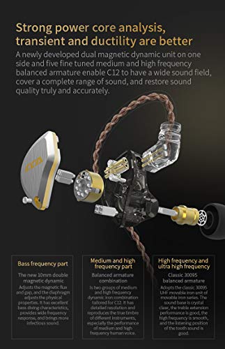 CCA C12 Hybrid Drivers In-Ear Headphones