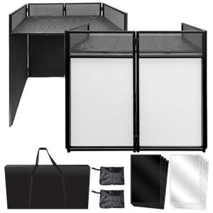 Portable DJ Facade with Black and White Scrims