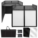 Portable DJ Facade with Black and White Scrims