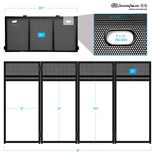 Portable DJ Facade with Black and White Scrims