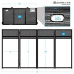 Portable DJ Facade with Black and White Scrims