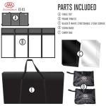 Portable DJ Facade with Black and White Scrims