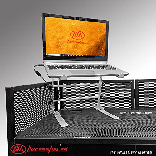 Portable DJ Facade with Black and White Scrims