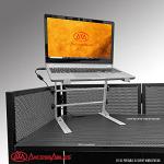 Portable DJ Facade with Black and White Scrims