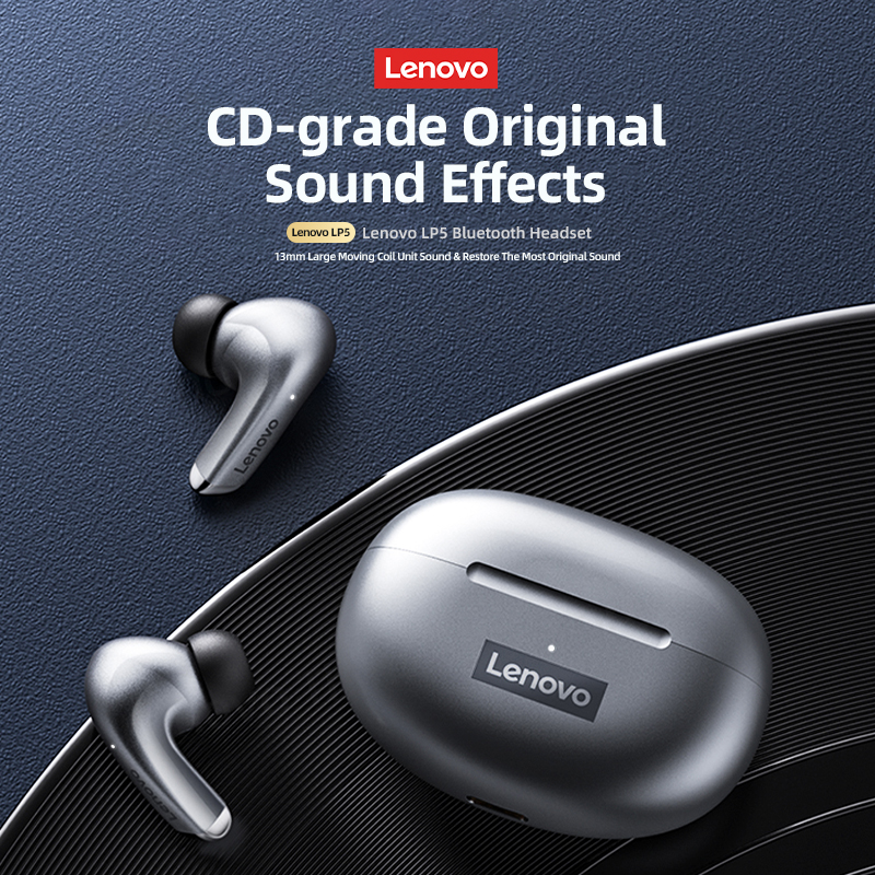 Lenovo LP5 Wireless Bluetooth Earbuds with Mic