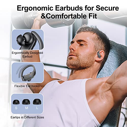 Hadbleng Wireless Bluetooth 5.3 Earbuds for Sports