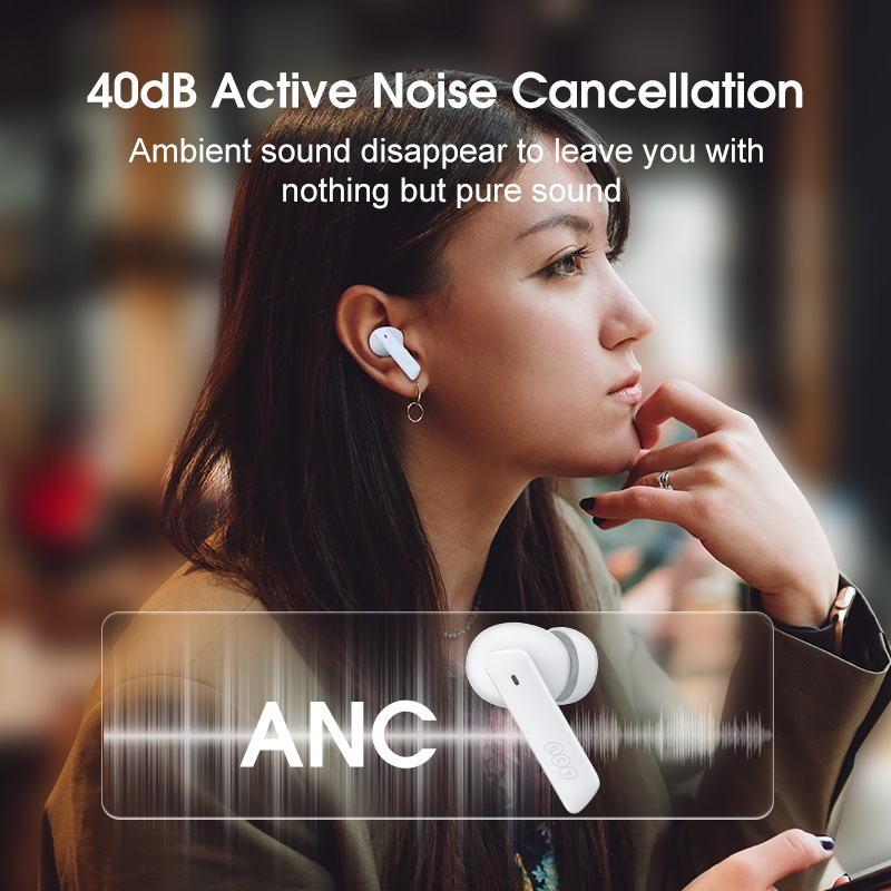 Wireless ANC Earbuds with 6 Mic HD Call