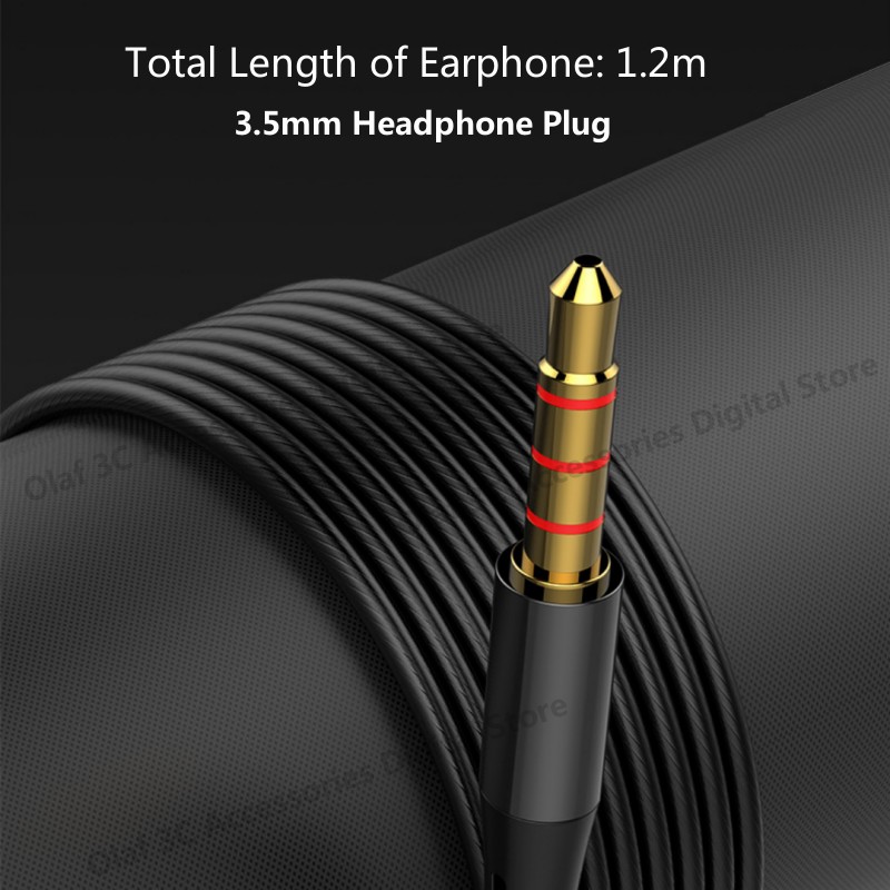 OLAF 3.5mm Wired Earbuds with Microphone and Bass