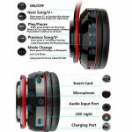 Foldable Bluetooth over-ear DJ headphones