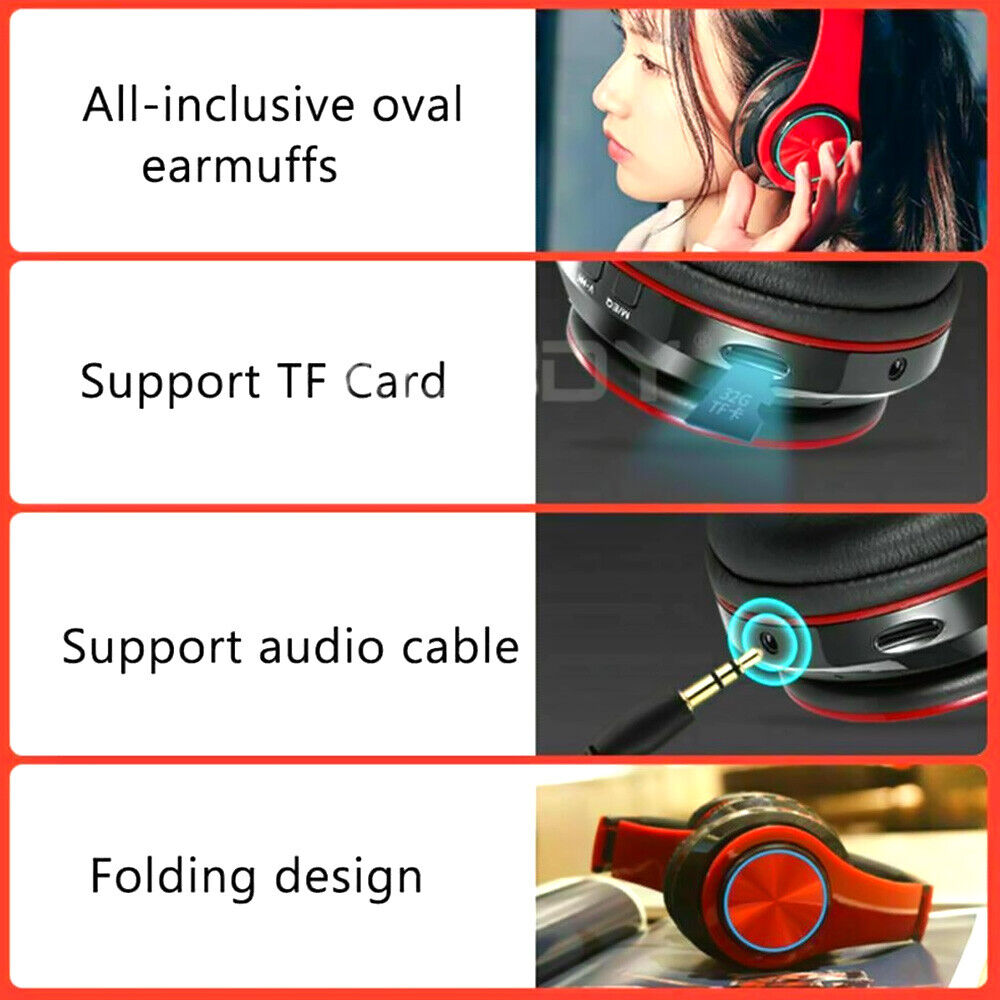 Foldable Bluetooth over-ear DJ headphones