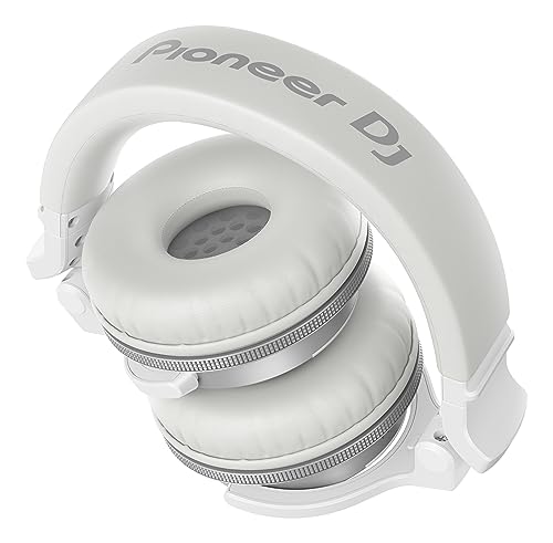 White Pioneer DJ Headphones with Bluetooth Connectivity