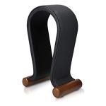 Navaris Omega Headphone Stand with Wooden Base