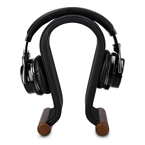 Navaris Omega Headphone Stand with Wooden Base