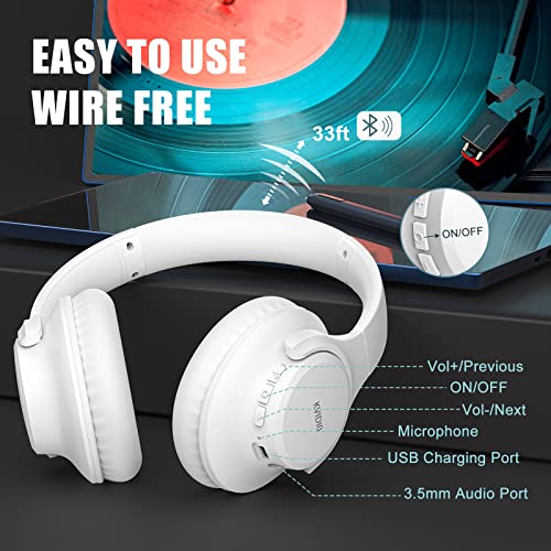 Bluetooth Over Ear Headphones with 65 Hours Playtime