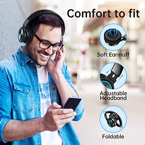 Picun B12 Wireless DJ Headphones with Mic & Bass